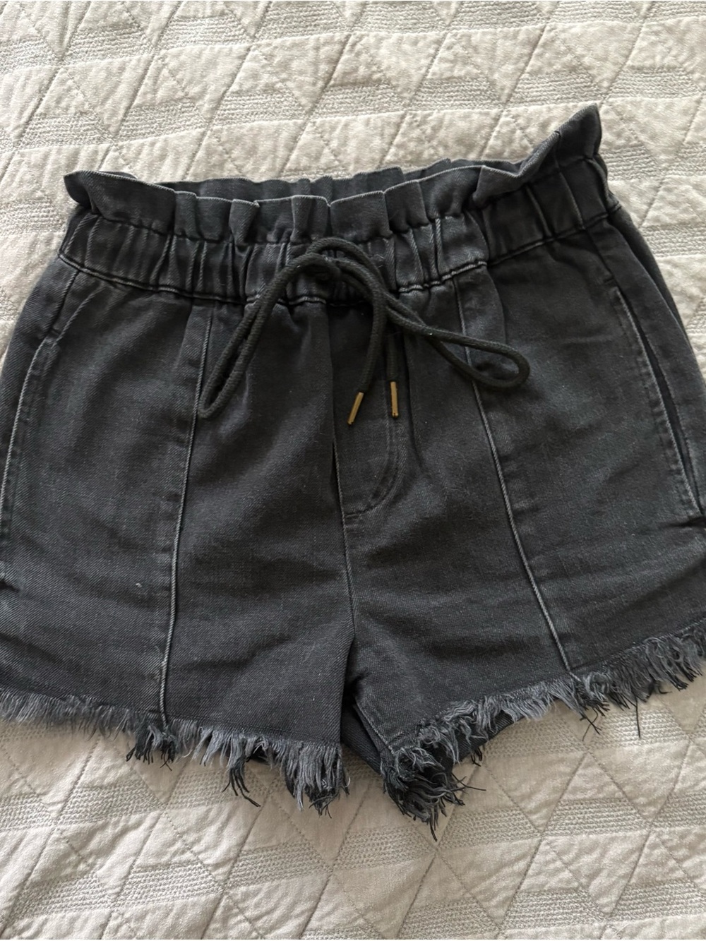Pistola women’s Cooper Paperbag hi waisted shorts in Salem BLack Size XS